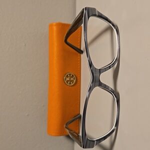 Tory Burch Gray Eye Glasses With Case